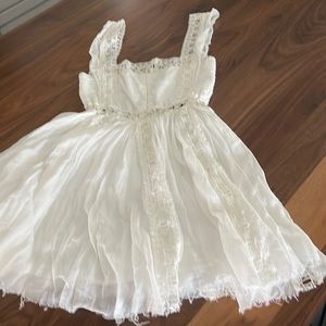 White free people dress. Xs